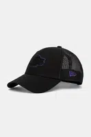 Bavlněná baseballová čepice New Era černá barva, 60691124