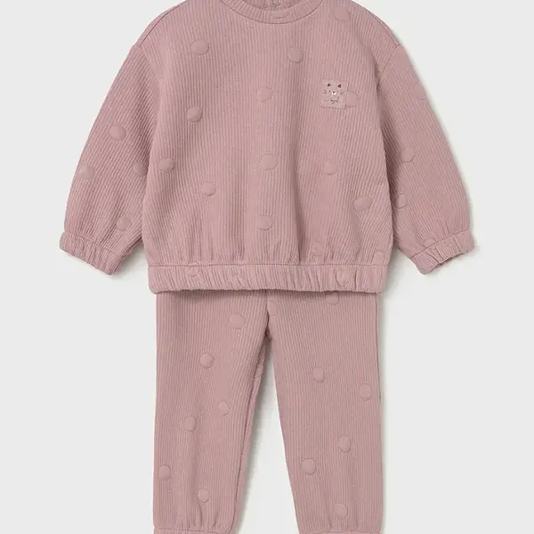 Kojenecká tepláková souprava Mayoral růžová barva, 2844