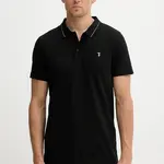 Bavlněné polo tričko Trussardi pánské, černá barva, G5018000026N