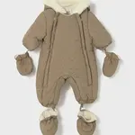 Kojenecký overal Mayoral Newborn hnědá barva, 2615