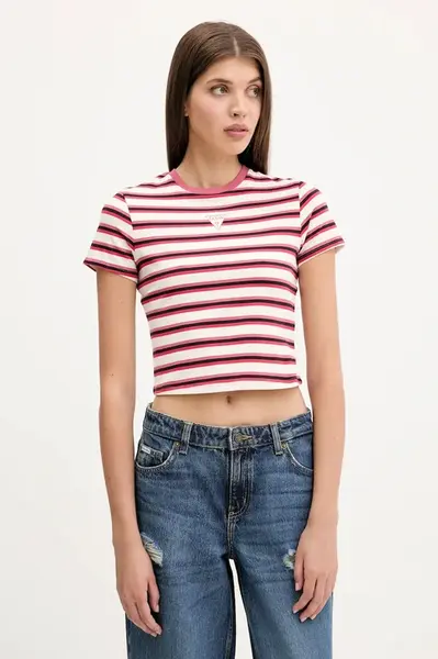 Tričko Guess Originals dámské, zelená barva, W5GI57 J1314