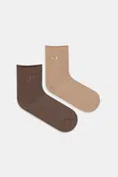 Ponožky adidas Originals Trefoil  2-pack hnědá barva, JW8002