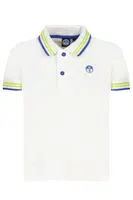 NORTH SAILS WHITE SHORT SLEEVED POLO SHIRT FOR CHILDREN