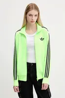 Mikina adidas Originals Firebird dámská, zelená barva, s aplikací, JX7859