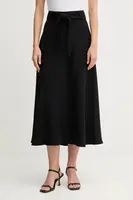 Sukně Dkny černá barva, maxi, áčková, UE5S8896