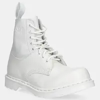 Kožené workery MM6 Maison Margiela dámské, bílá barva, na platformě, S66WU0128