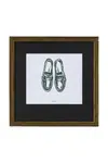 Nástěnná dekorace v rámu House Doctor HDShoe 40 x 40 cm zelená barva