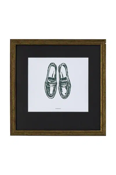 Nástěnná dekorace v rámu House Doctor HDShoe 40 x 40 cm zelená barva