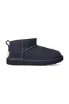 Dětské semišové sněhule UGG KIDS CLASSIC ULTRA MINI šedá barva, 1130750K
