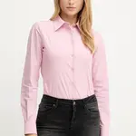 Košile Silvian Heach DILEGE dámská, růžová barva, slim, s klasickým límcem, GPA25345CA
