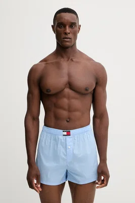 Bavlněné boxerky Tommy Hilfiger 3-pack modrá barva, UM0UM03613