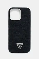 Obal na telefon Guess iPhone 16 Pro Max černá barva, GUHMP16XRJFWTLK