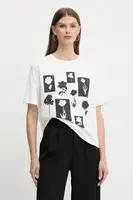 Bavlněné tričko Weekend Max Mara dámské, bílá barva, 2525976051600