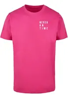 Pánské tričko Never On Time růžové