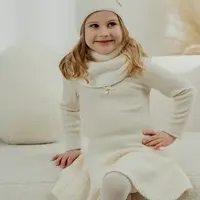 Dětský šátek s příměsí vlny Jamiks EWAN béžová barva, JZH412