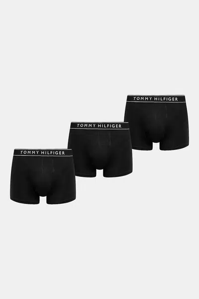 Boxerky Tommy Hilfiger 3-pack pánské, černá barva, UM0UM03520