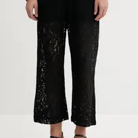Kalhoty Dkny dámské, černá barva, high waist, DJ5P3081