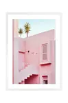 Nástěnná dekorace v rámu home & lifestyle PINK BUILDING 50 x 70 cm