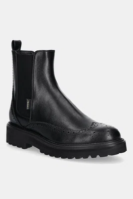 Boty s gumou Twinset dámské, černá barva, na platformě, 252TCP204