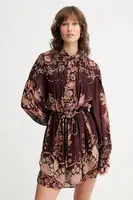 Šaty Farm Rio vínová barva, mini, 335871