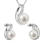Evolution Group - Pavona Souprava stříbrných šperků s pravými perlami Pavona 29042.1 (náušnice, řetízek, přívěsek)
