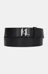 Kožený pásek Karl Lagerfeld pánský, černá barva, 554436.815300