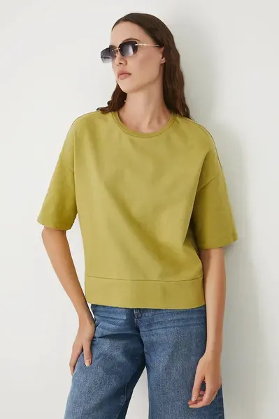 Bavlněné tričko Medicine dámské, zelená barva