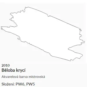 Akvarelová barva Umton 2,6ml – 2010 běloba krycí