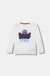 Dětské bavlněné tričko s dlouhým rukávem Guess