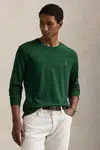 Bavlněné tričko s dlouhým rukávem Polo Ralph Lauren zelená barva, 710760121
