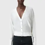 Vlněný kardigan AllSaints HONOR dámský, bílá barva, W002KD