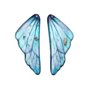 2Pcs Transparent Epoxy Resin Pendants