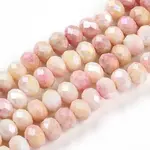 Faceted Electroplated Glass Beads Strands