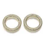 Brass Micro Pave Cubic Zirconia Linking Rings