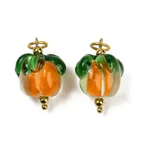 304 Stainless Steel with Handmade Lampwork Pendants