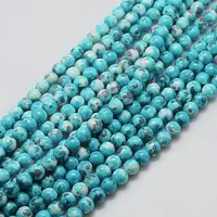 Synthetic Ocean White Jade Beads Strands
