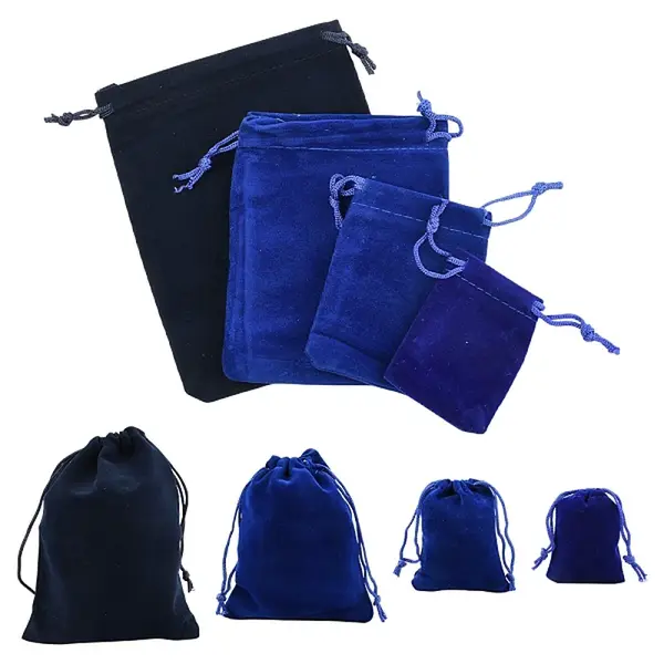 30Pcs Rectangle Velvet Pouches