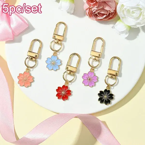 Alloy Enamel Sakura Pendant Decorations