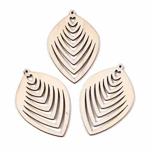 Undyed Natural Wooden Big Pendants