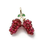 Natural Garnet Round Beaded Grapes Pendants