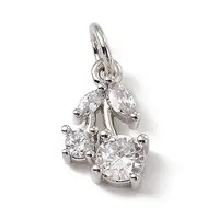 Brass Micro Pave Cubic Zirconia Charms