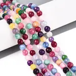 Dyed Natural White Jade Beads Strands