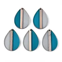 Transparent Resin & Wood Pendants