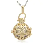 Golden Tone Brass Hollow Round Cage Pendants