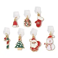 Christmas Theme Alloy Enamel Charm Mobile Straps