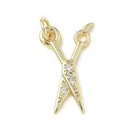 Brass Micro Pave Cubic Zirconia Pendants