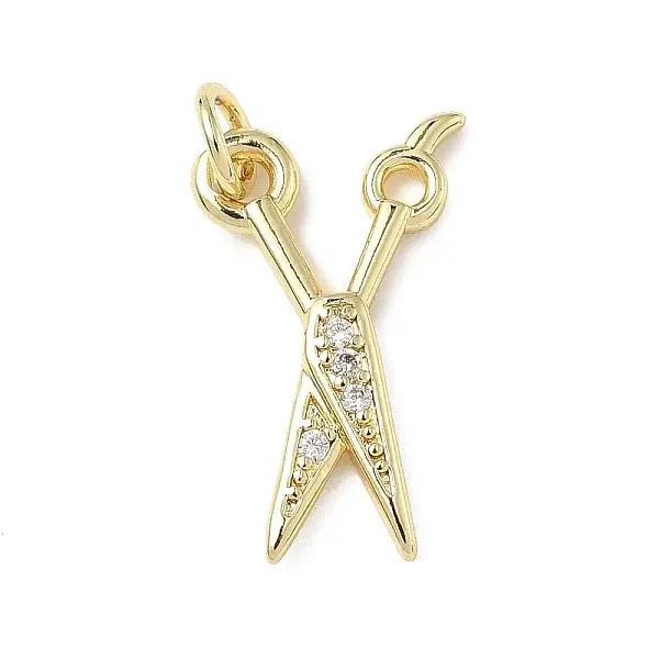 Brass Micro Pave Cubic Zirconia Pendants