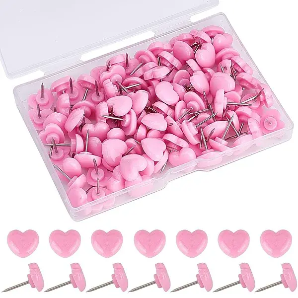 Heart Plastic Push Pin