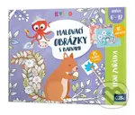 Maľovacie obrázky s farbami - Lesné zvieratká - Kvído