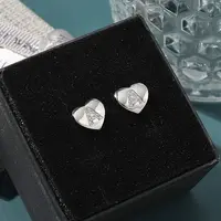 Rack Plating Brass Micro Pave Clear Cubic Zirconia Stud Earrings